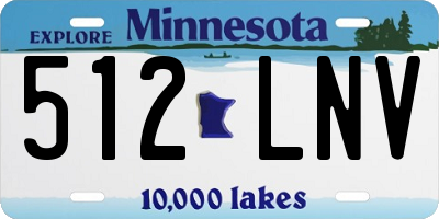 MN license plate 512LNV