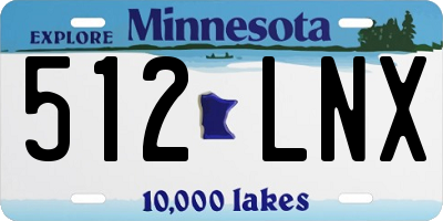 MN license plate 512LNX