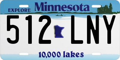 MN license plate 512LNY