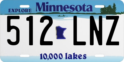 MN license plate 512LNZ