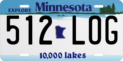 MN license plate 512LOG