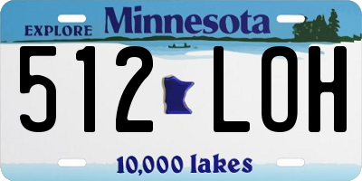 MN license plate 512LOH