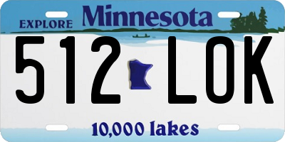 MN license plate 512LOK