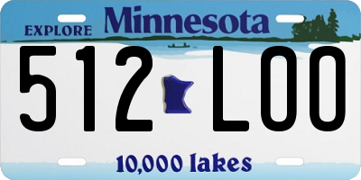 MN license plate 512LOO