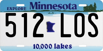 MN license plate 512LOS