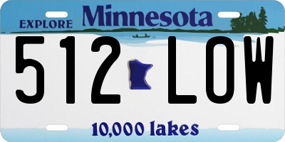 MN license plate 512LOW