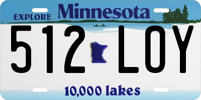 MN license plate 512LOY