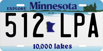 MN license plate 512LPA