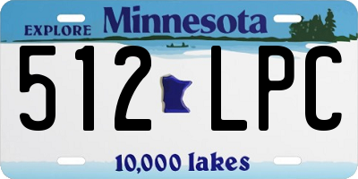 MN license plate 512LPC