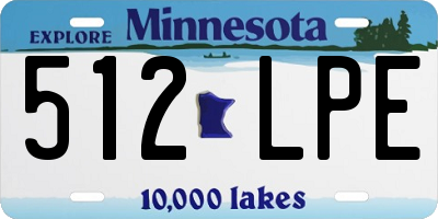 MN license plate 512LPE