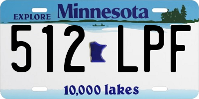 MN license plate 512LPF