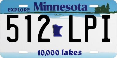MN license plate 512LPI