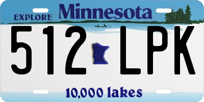 MN license plate 512LPK