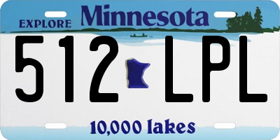 MN license plate 512LPL