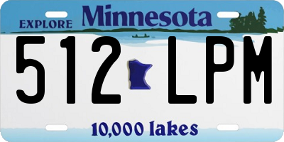 MN license plate 512LPM