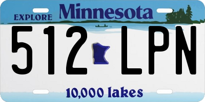 MN license plate 512LPN