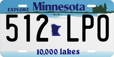 MN license plate 512LPO