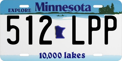 MN license plate 512LPP