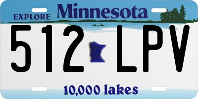 MN license plate 512LPV