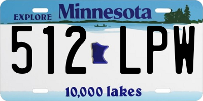 MN license plate 512LPW