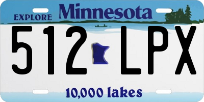 MN license plate 512LPX