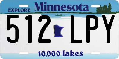 MN license plate 512LPY