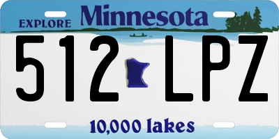 MN license plate 512LPZ