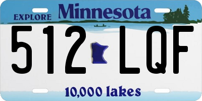 MN license plate 512LQF