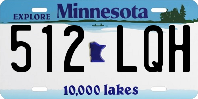 MN license plate 512LQH