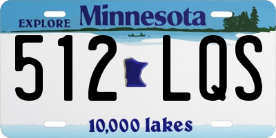MN license plate 512LQS