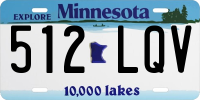 MN license plate 512LQV