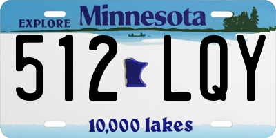MN license plate 512LQY