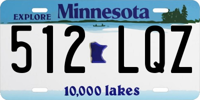 MN license plate 512LQZ