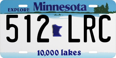 MN license plate 512LRC
