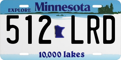MN license plate 512LRD
