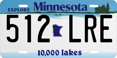 MN license plate 512LRE