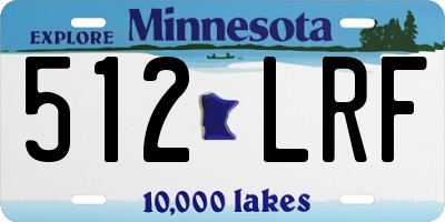 MN license plate 512LRF