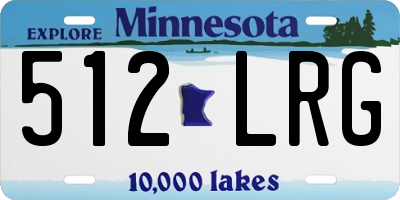 MN license plate 512LRG