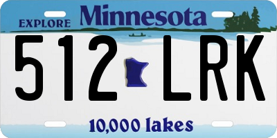 MN license plate 512LRK
