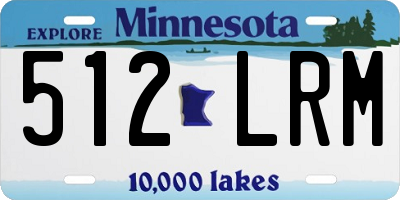 MN license plate 512LRM