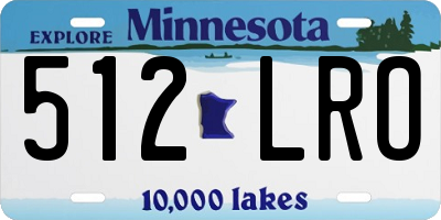 MN license plate 512LRO