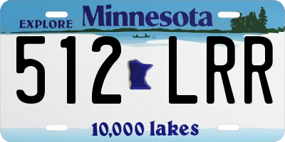 MN license plate 512LRR
