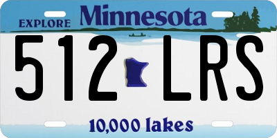 MN license plate 512LRS