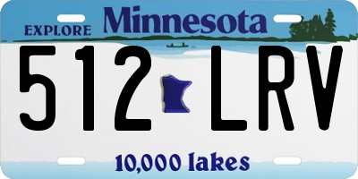 MN license plate 512LRV