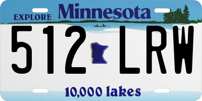 MN license plate 512LRW