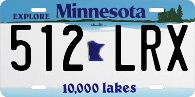 MN license plate 512LRX
