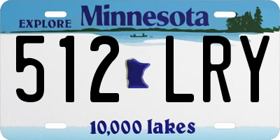 MN license plate 512LRY