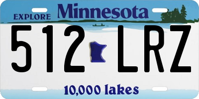 MN license plate 512LRZ