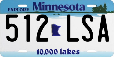 MN license plate 512LSA