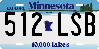 MN license plate 512LSB